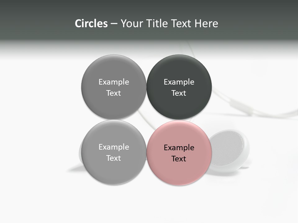 Earphones Loud Music PowerPoint Template