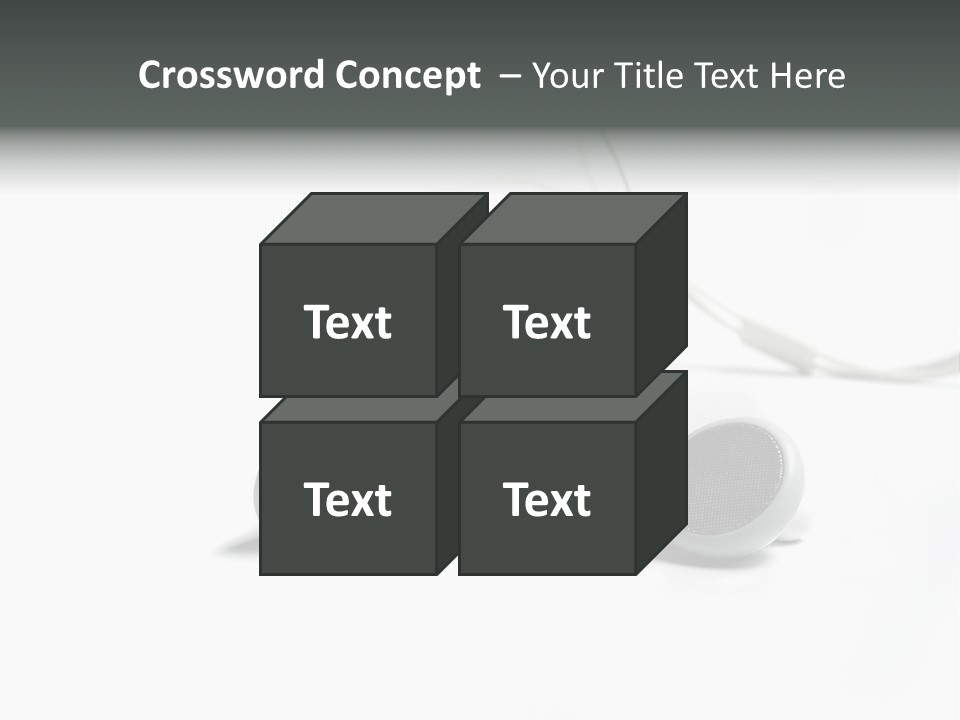 Earphones Loud Music PowerPoint Template