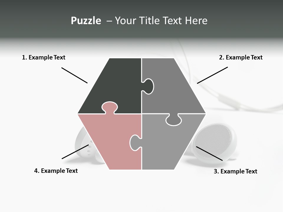 Earphones Loud Music PowerPoint Template