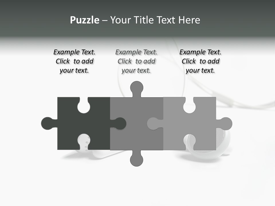 Earphones Loud Music PowerPoint Template