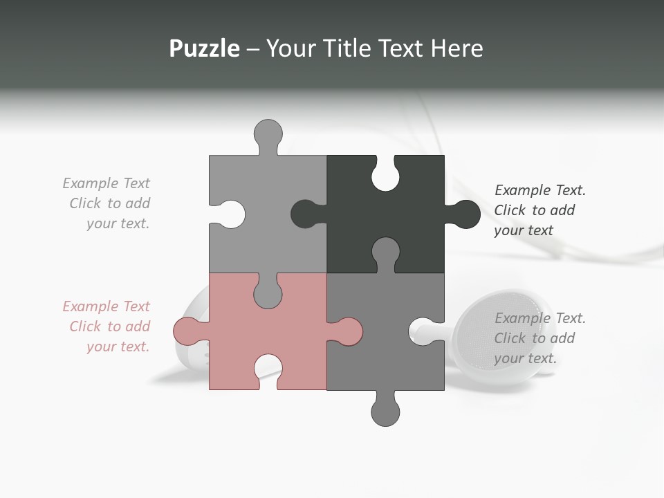 Earphones Loud Music PowerPoint Template