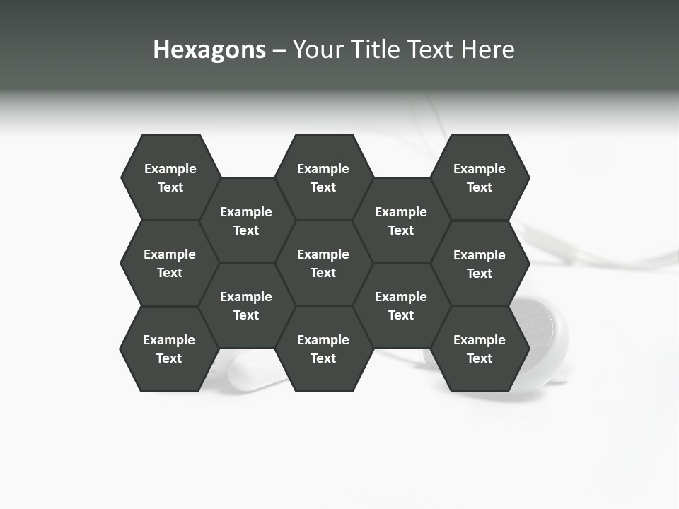 Earphones Loud Music PowerPoint Template