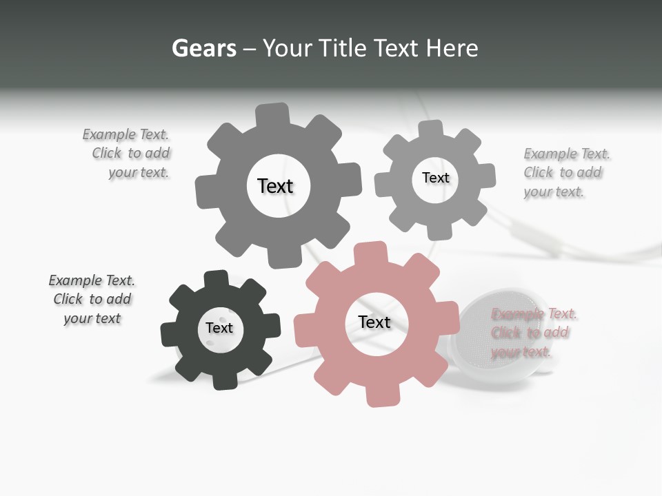 Earphones Loud Music PowerPoint Template