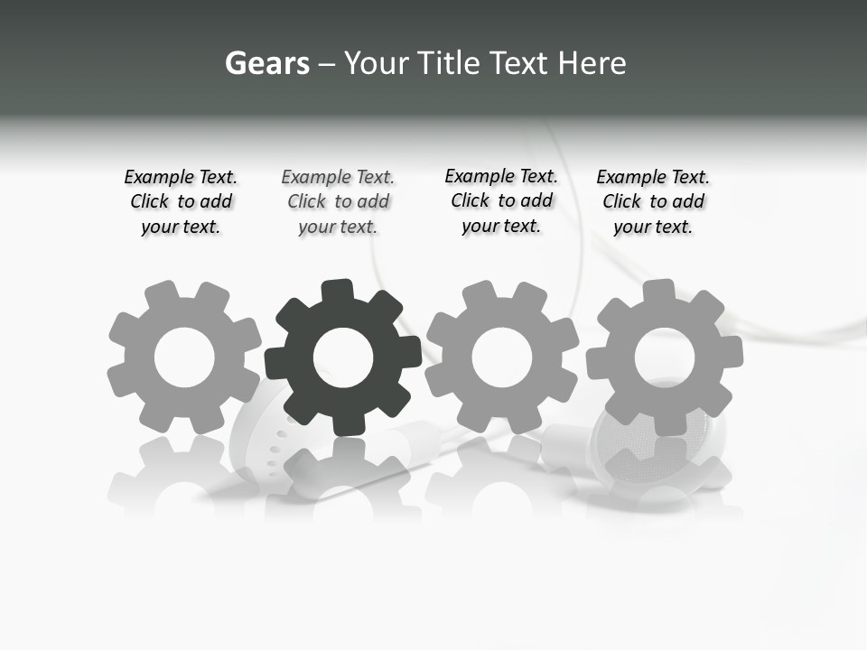 Earphones Loud Music PowerPoint Template