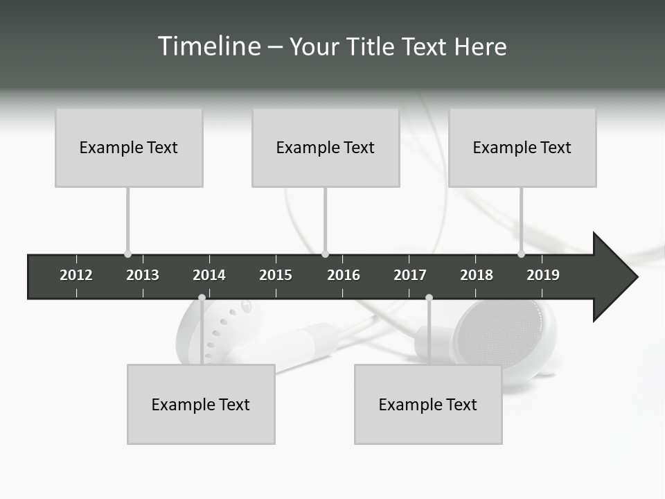 Earphones Loud Music PowerPoint Template