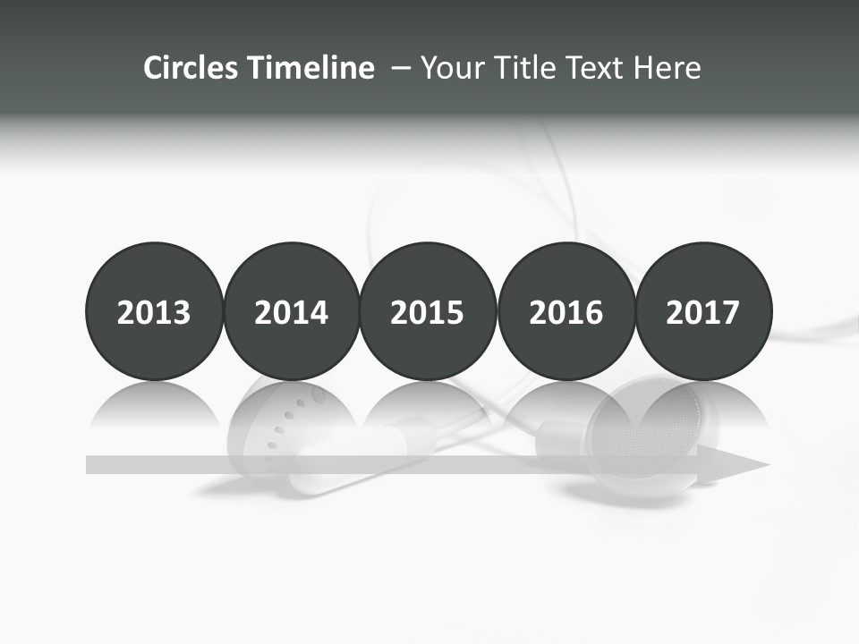 Earphones Loud Music PowerPoint Template