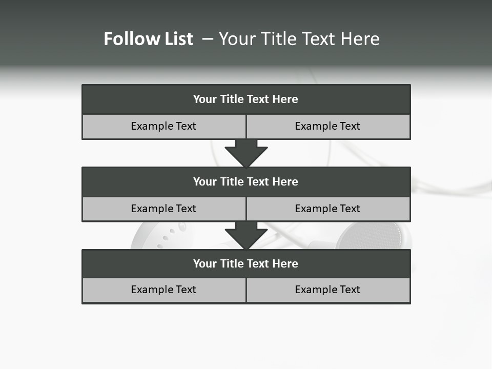 Earphones Loud Music PowerPoint Template