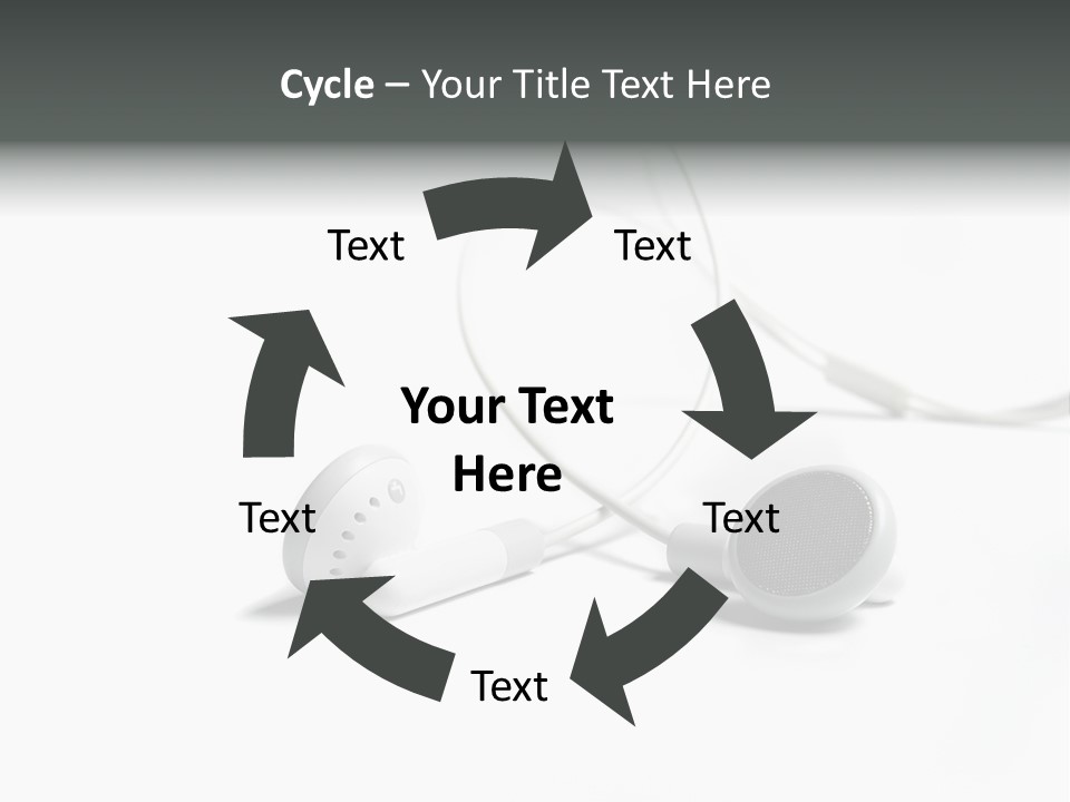 Earphones Loud Music PowerPoint Template