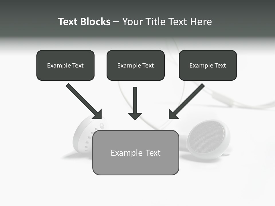 Earphones Loud Music PowerPoint Template