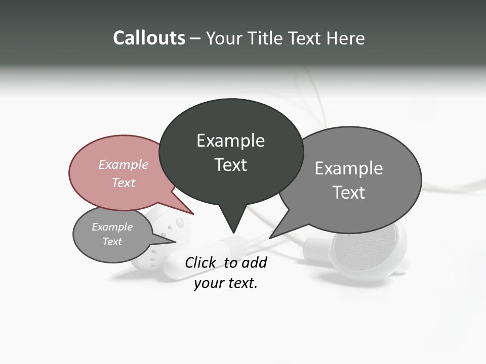 Earphones Loud Music PowerPoint Template