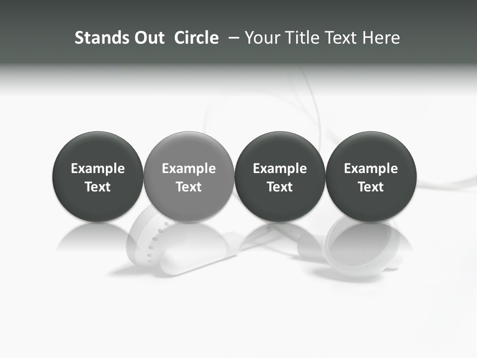 Earphones Loud Music PowerPoint Template