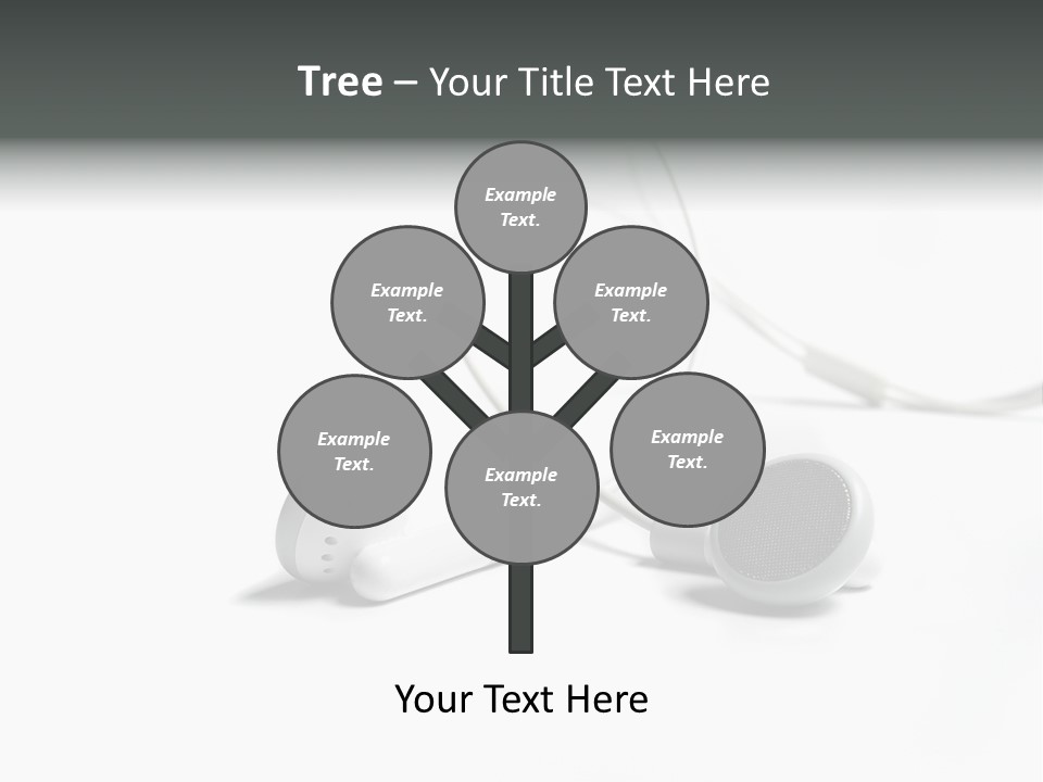 Earphones Loud Music PowerPoint Template