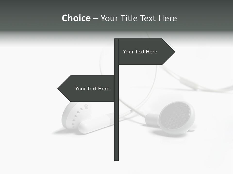 Earphones Loud Music PowerPoint Template