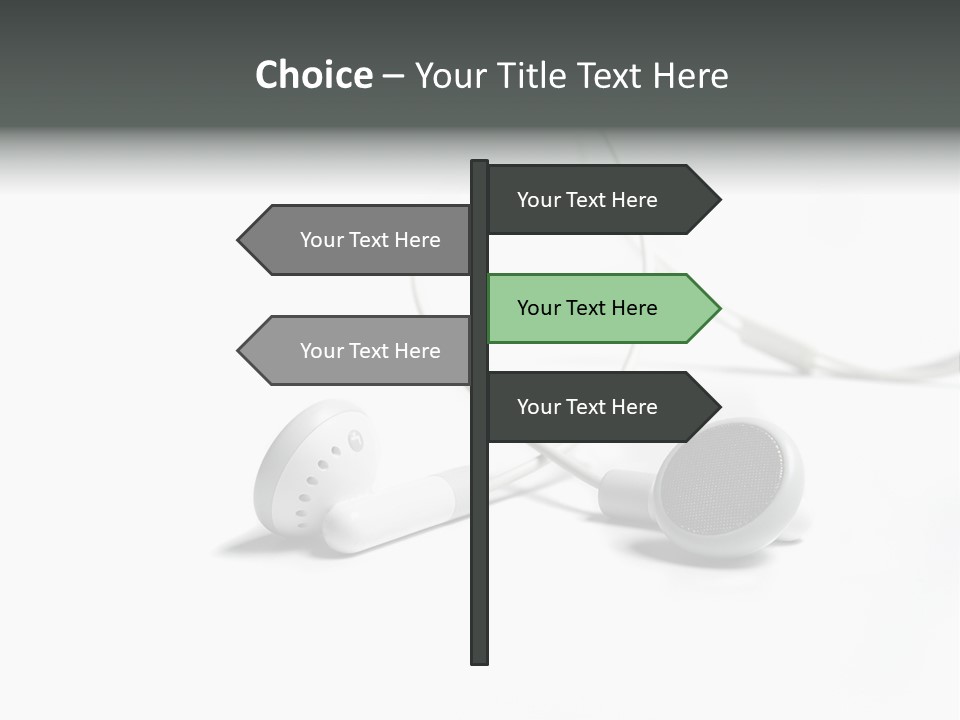 Earphones Loud Music PowerPoint Template