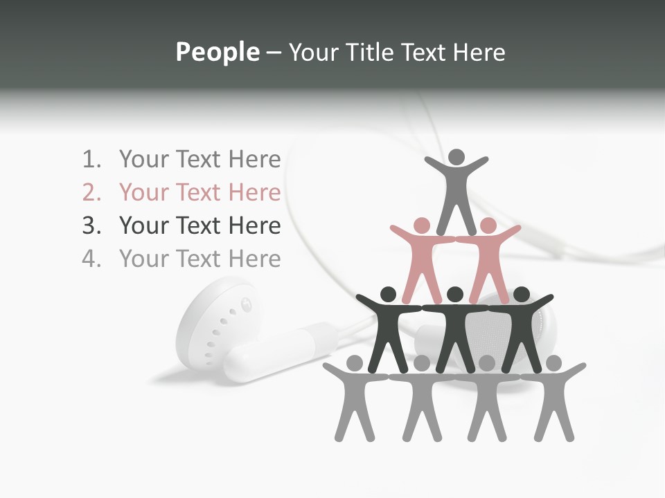 Earphones Loud Music PowerPoint Template