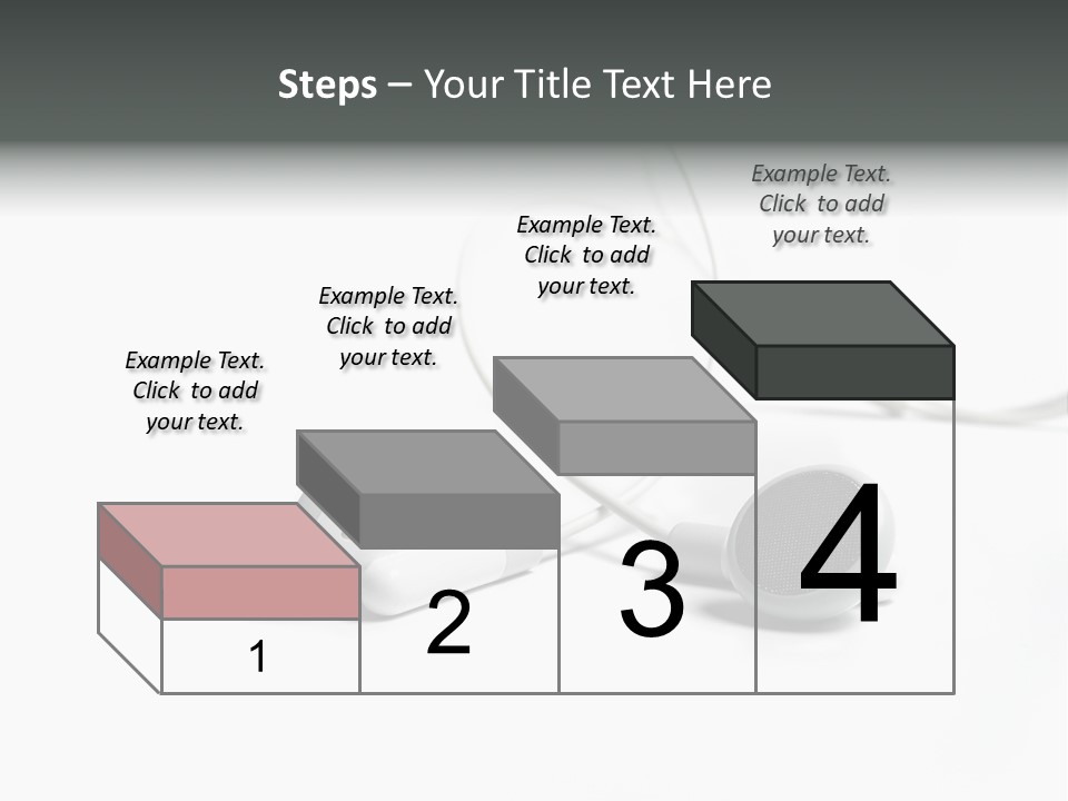 Earphones Loud Music PowerPoint Template