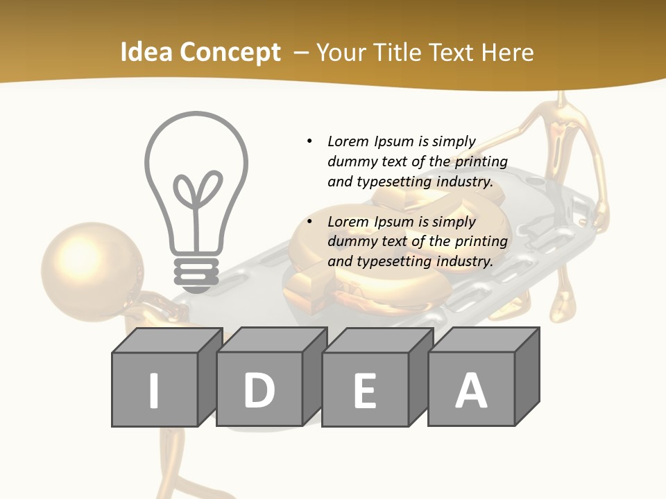 Help White Idea PowerPoint Template