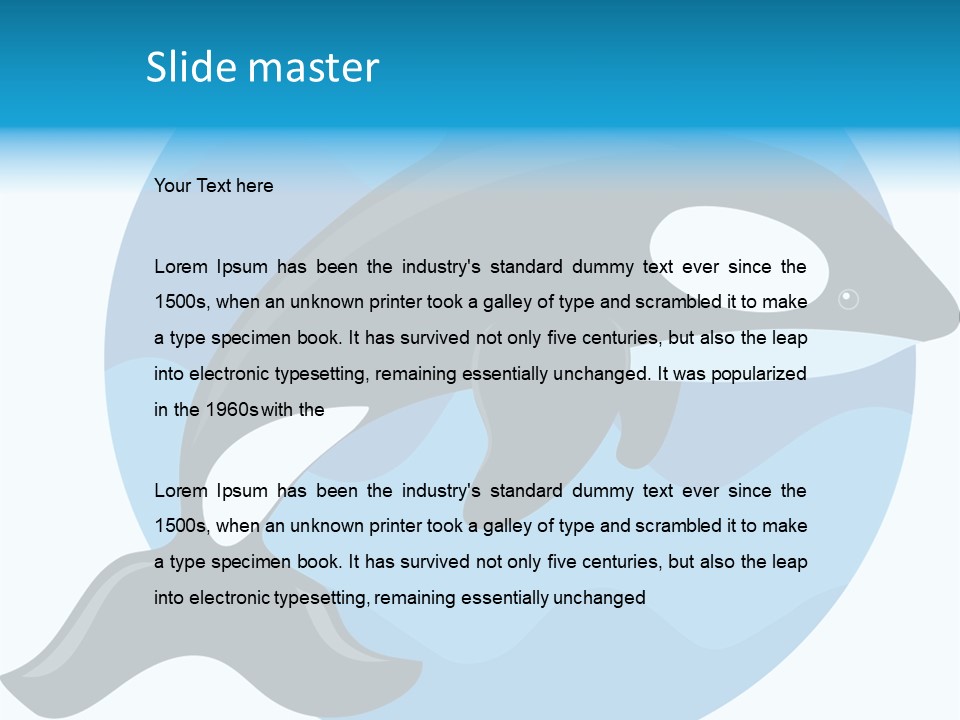 Fin Fish Swimming PowerPoint Template