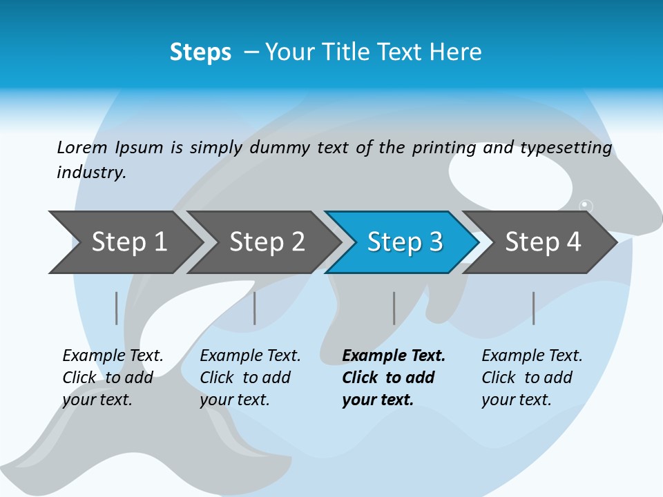 Fin Fish Swimming PowerPoint Template