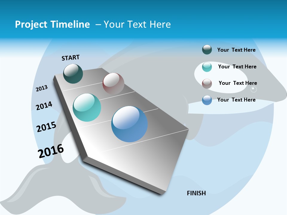 Fin Fish Swimming PowerPoint Template