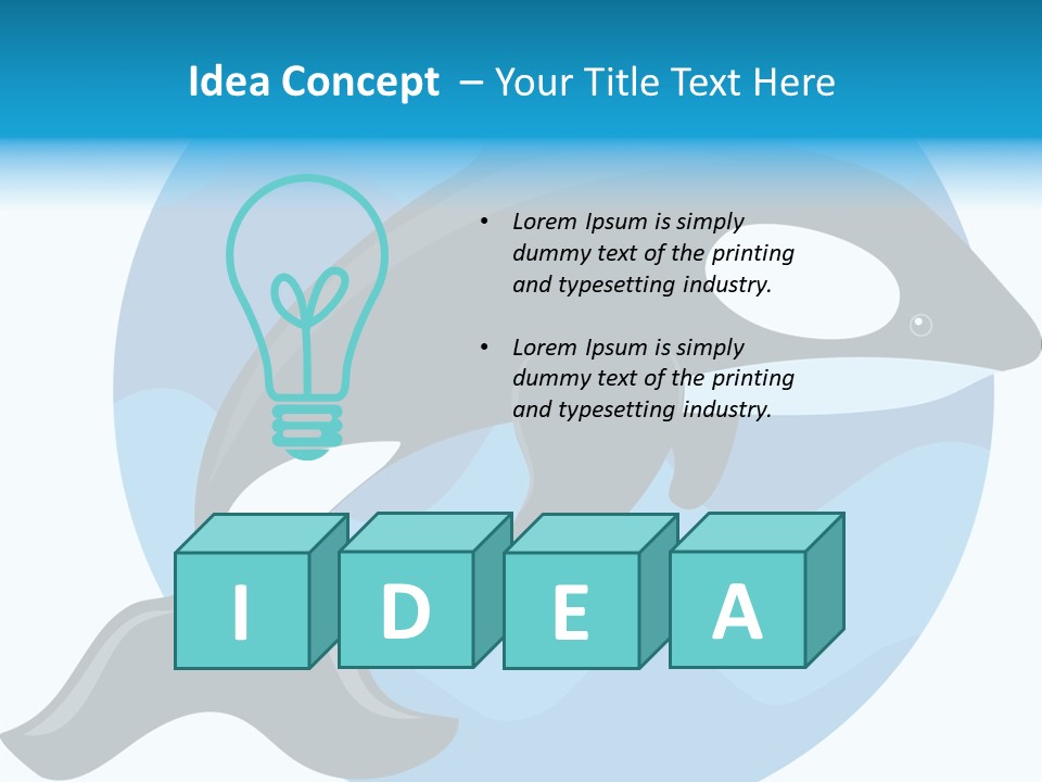 Fin Fish Swimming PowerPoint Template