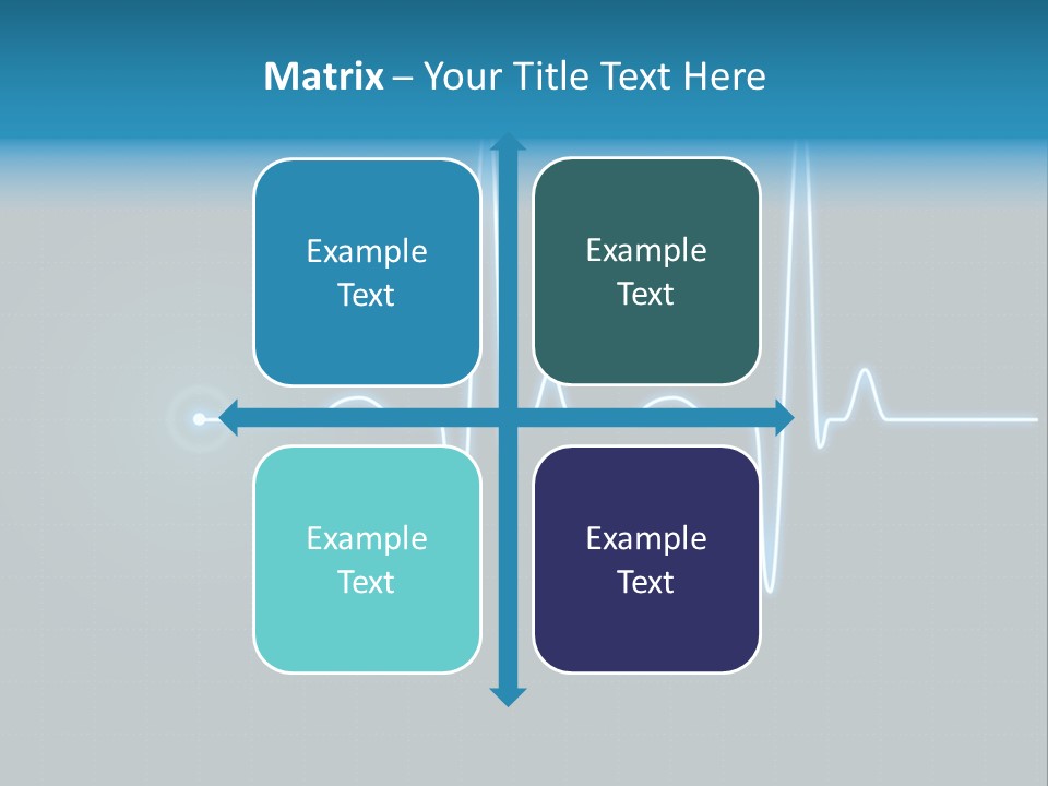 Ecg Graph Turquoise PowerPoint Template