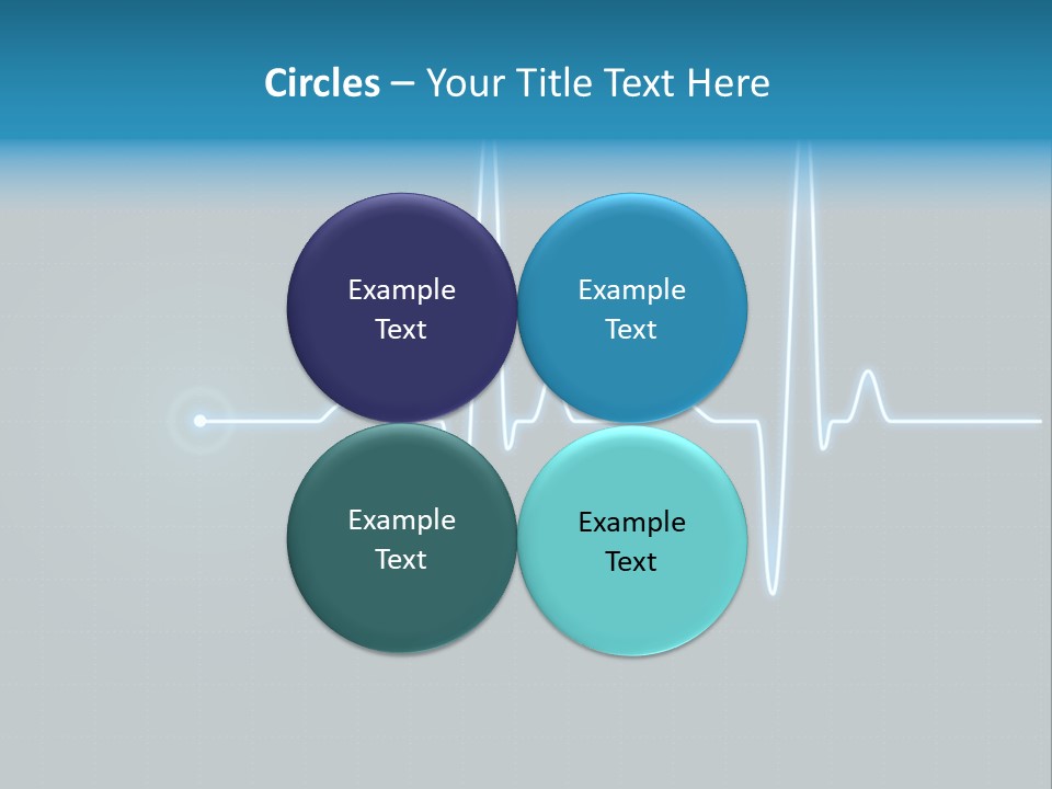 Ecg Graph Turquoise PowerPoint Template