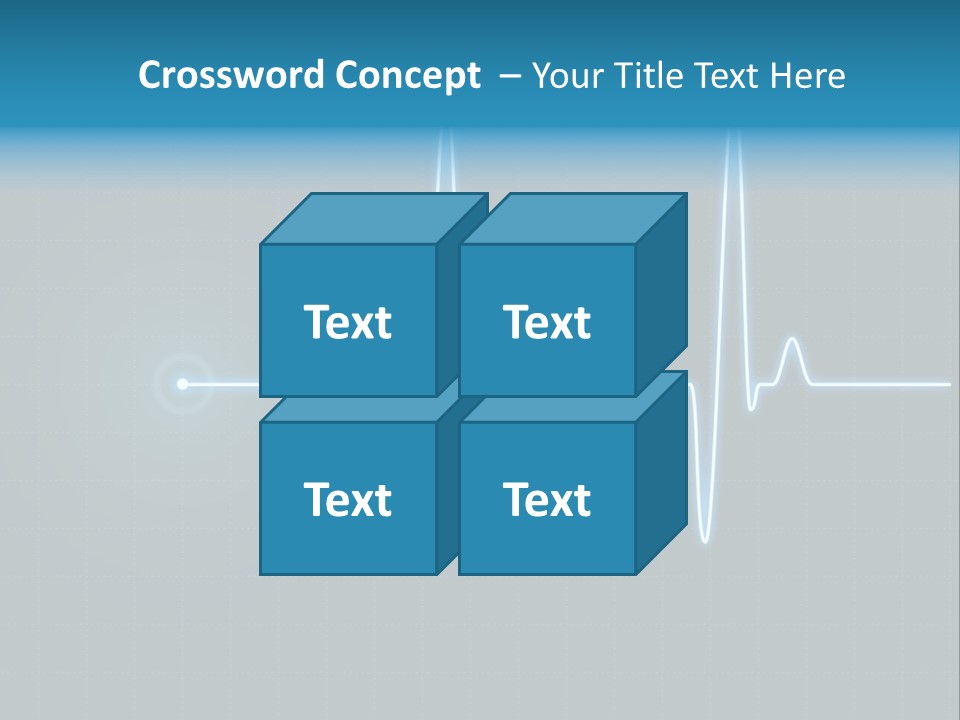 Ecg Graph Turquoise PowerPoint Template