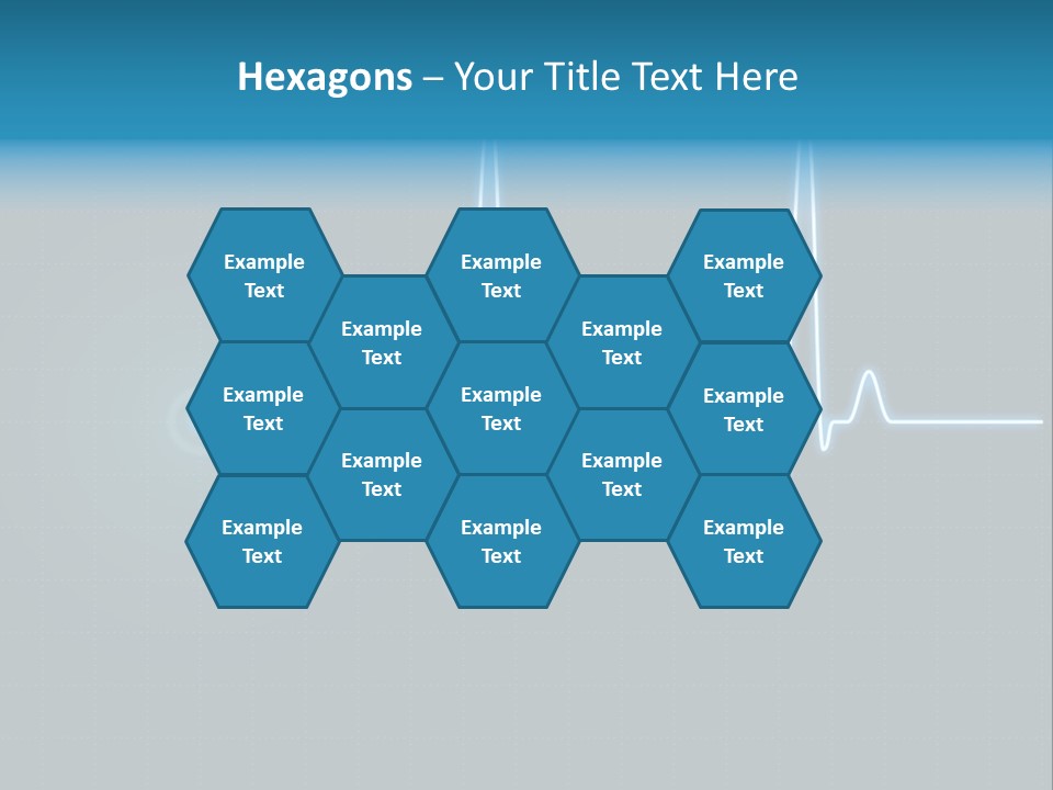 Ecg Graph Turquoise PowerPoint Template