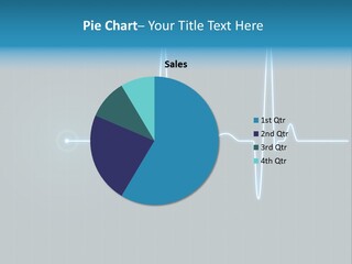 Ecg Graph Turquoise PowerPoint Template