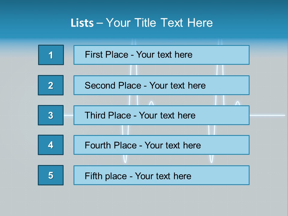 Ecg Graph Turquoise PowerPoint Template