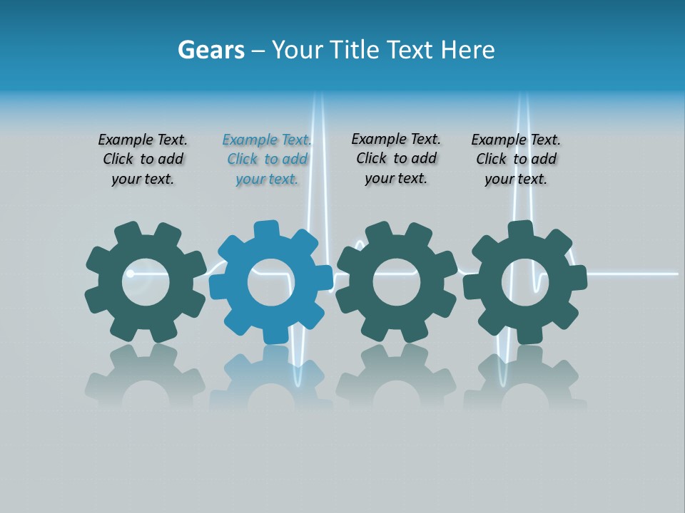 Ecg Graph Turquoise PowerPoint Template