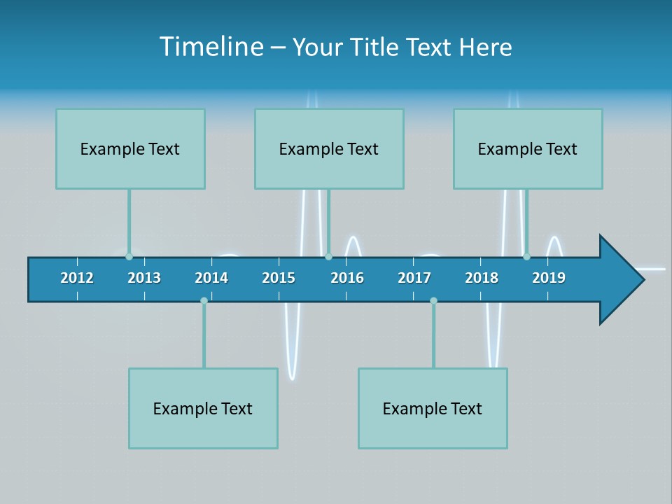 Ecg Graph Turquoise PowerPoint Template