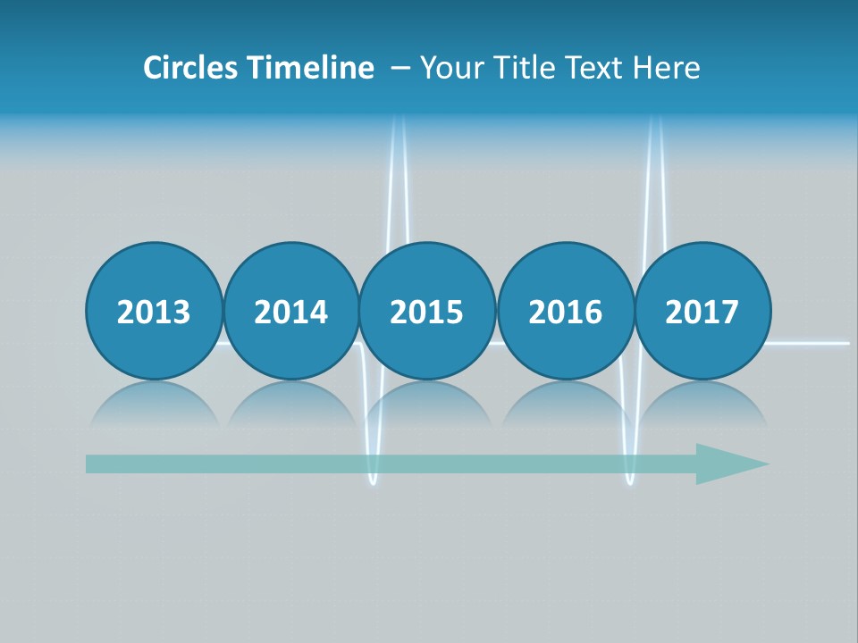 Ecg Graph Turquoise PowerPoint Template