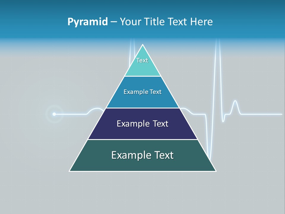 Ecg Graph Turquoise PowerPoint Template