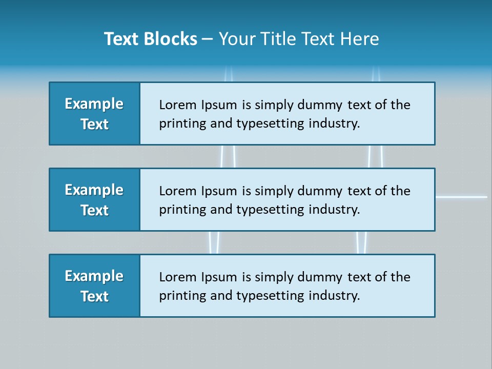 Ecg Graph Turquoise PowerPoint Template