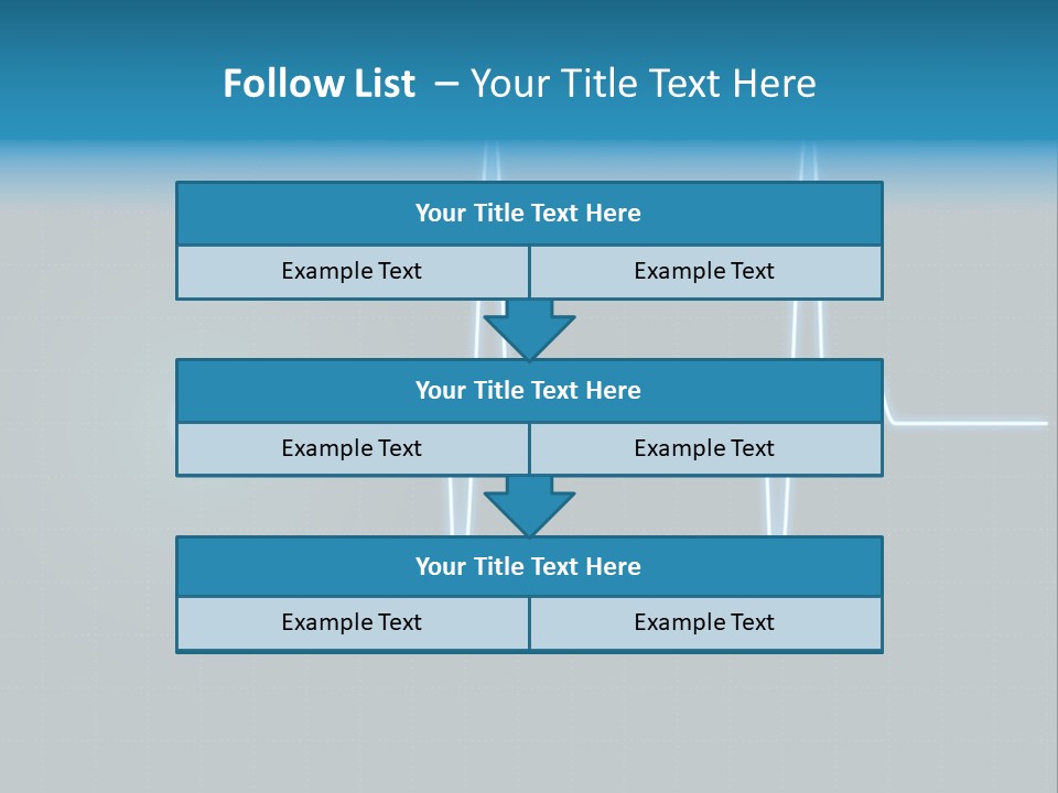 Ecg Graph Turquoise PowerPoint Template