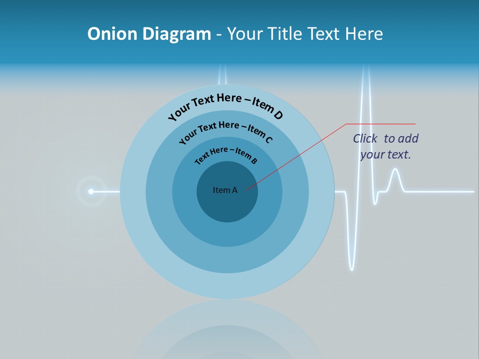 Ecg Graph Turquoise PowerPoint Template