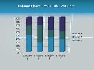 Ecg Graph Turquoise PowerPoint Template