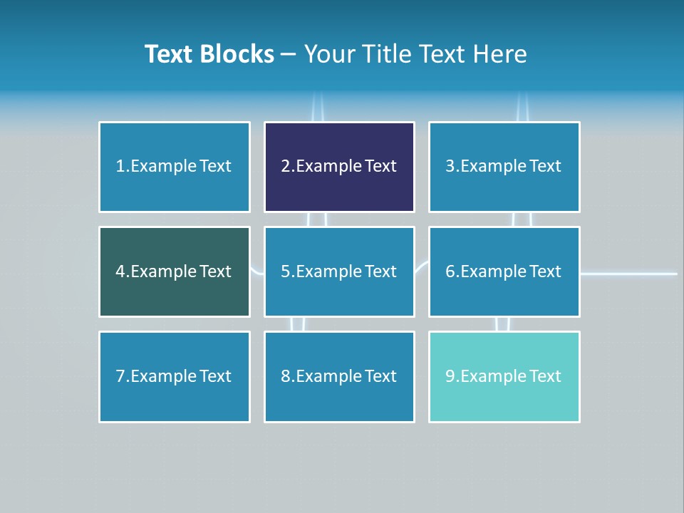 Ecg Graph Turquoise PowerPoint Template