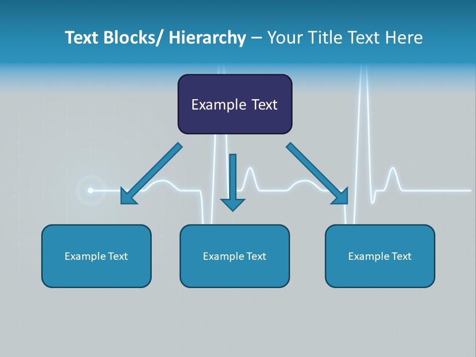 Ecg Graph Turquoise PowerPoint Template