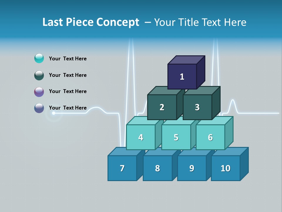Ecg Graph Turquoise PowerPoint Template