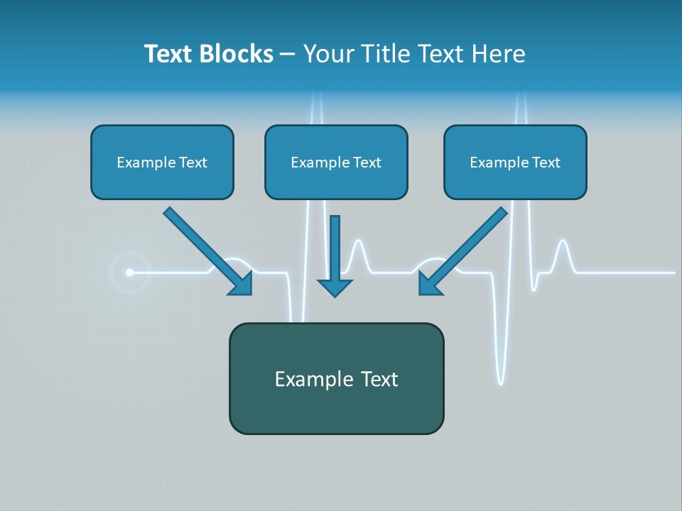 Ecg Graph Turquoise PowerPoint Template