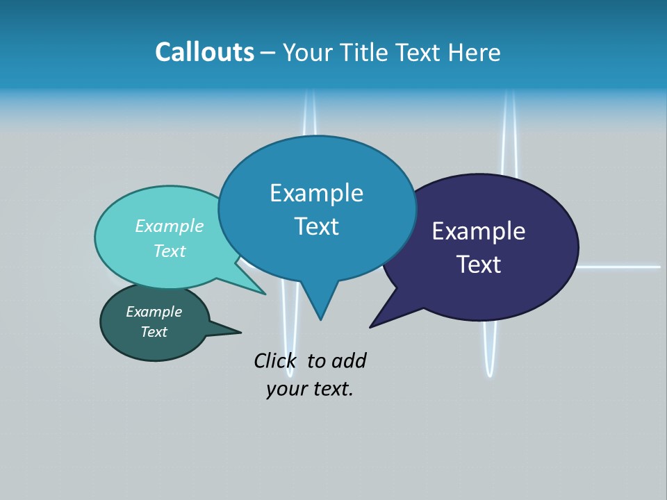 Ecg Graph Turquoise PowerPoint Template