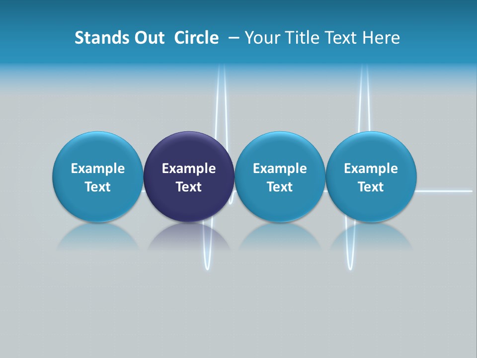 Ecg Graph Turquoise PowerPoint Template