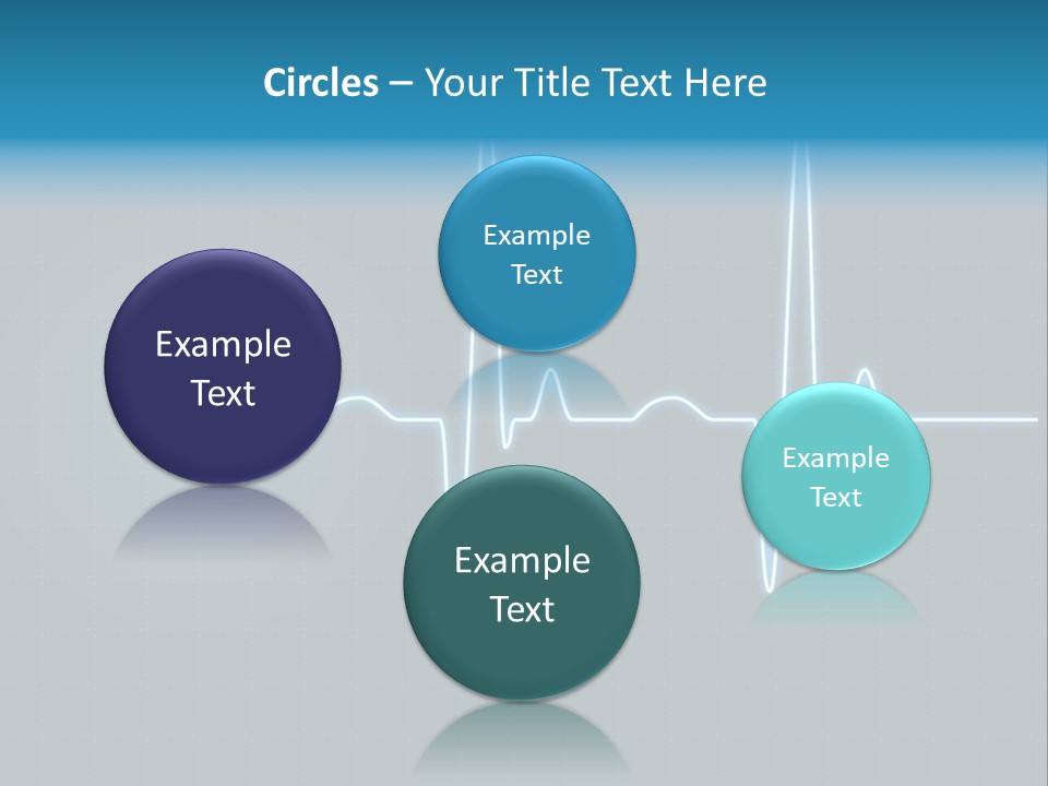 Ecg Graph Turquoise PowerPoint Template