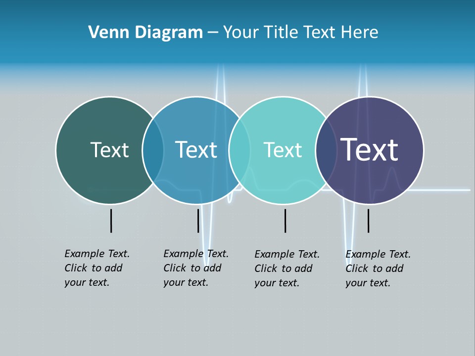Ecg Graph Turquoise PowerPoint Template