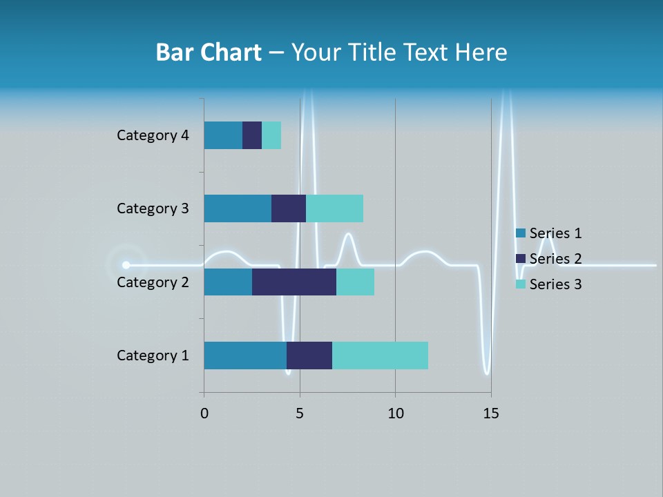 Ecg Graph Turquoise PowerPoint Template