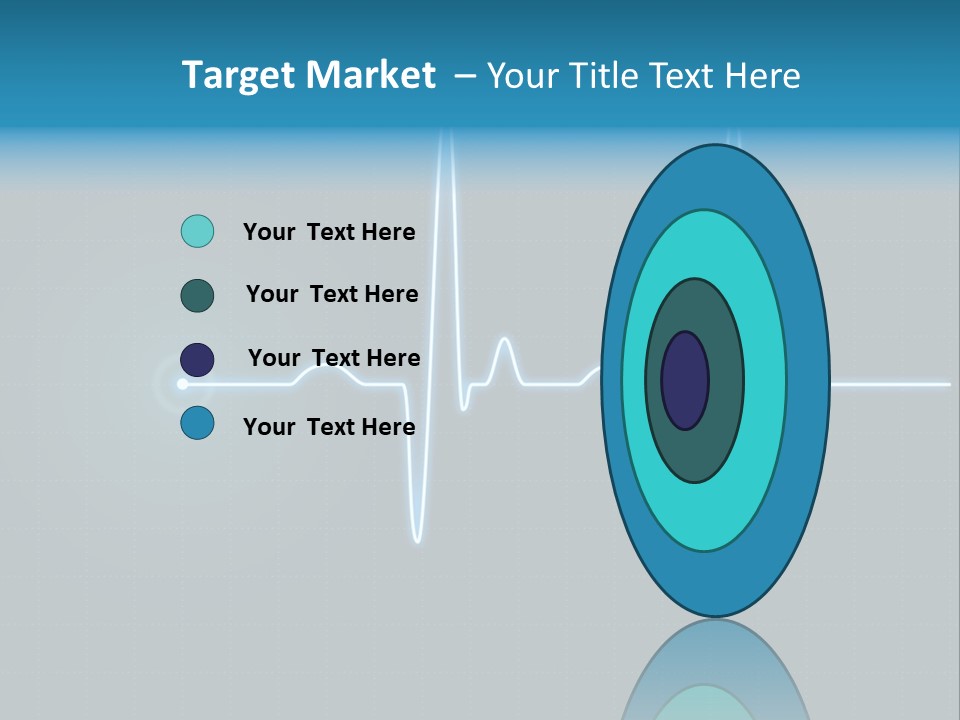Ecg Graph Turquoise PowerPoint Template