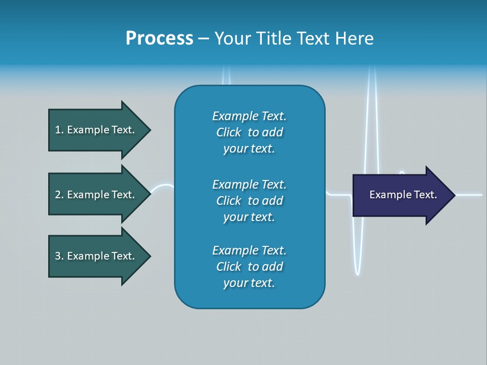 Ecg Graph Turquoise PowerPoint Template